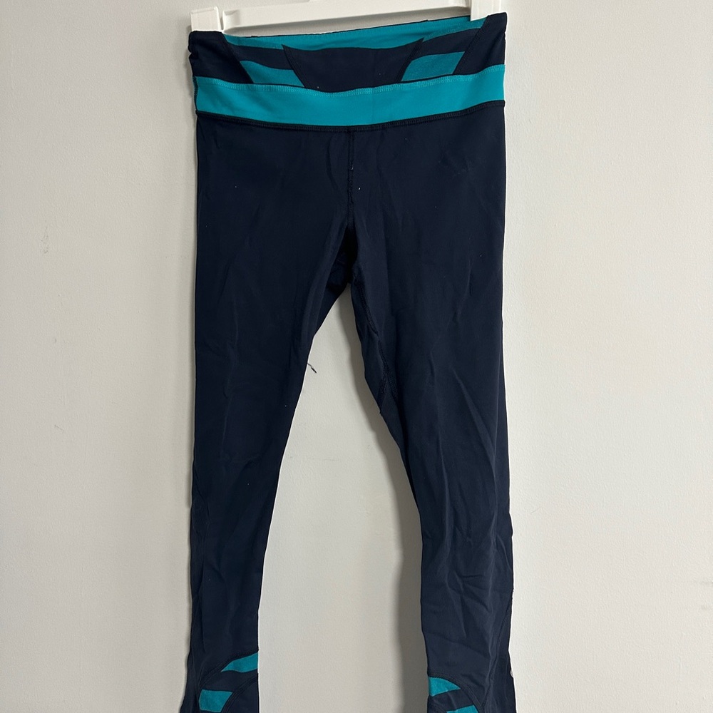 lululemon athletica Navy and Teal Pants good condition